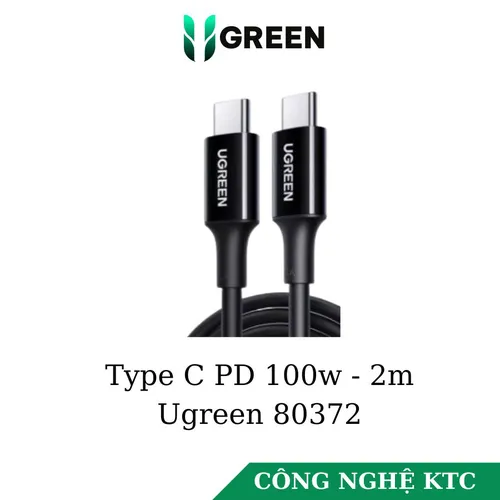 Cáp sạc Type-C USB 2.0 dài 2m 5A 100W Ugreen 80372