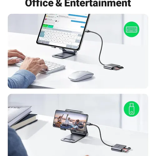 Đầu đọc thẻ SD/TF chuẩn Type C + OTG + USB 2.0 Ugreen 80798