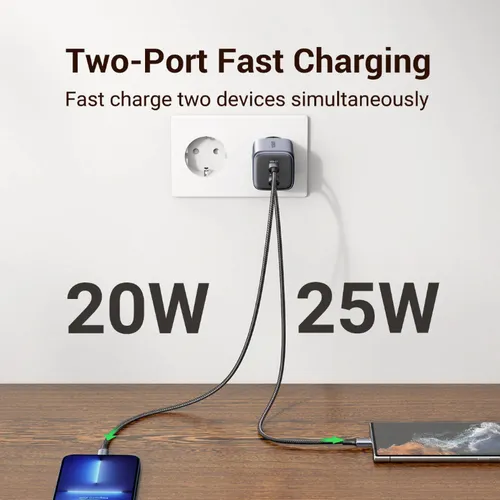 Củ sạc nhanh Nexode GaN 45W 2 cổng Type-C PD3.0 Ugreen 90573