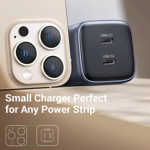 Củ sạc nhanh Nexode GaN 45W 2 cổng Type-C PD3.0 Ugreen 90573