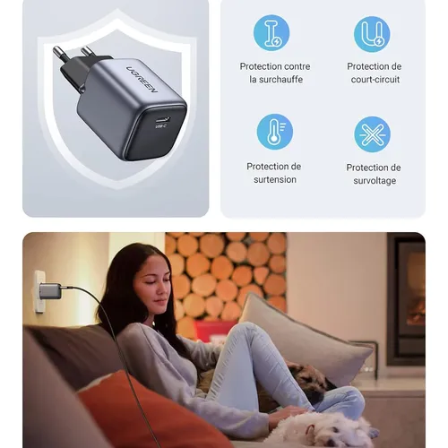 Củ sạc nhanh 30W GaN Nexcode USB-C Ugreen 90666