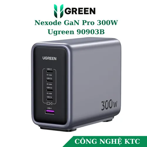 Củ sac Nexcode GaN 300W Desktop Charger EU 4C1A Ugreen 90903B