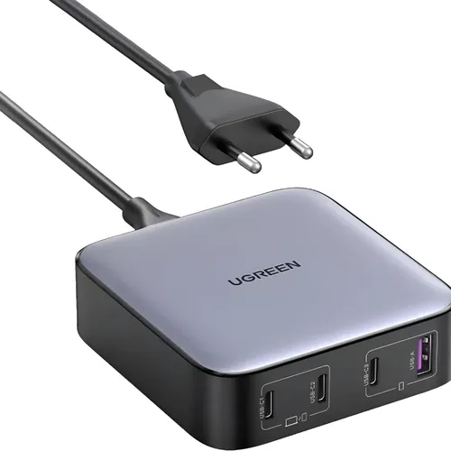 Củ sạc 2 cổng USB-C và 2 USB Nexode công nghệ GaN 100W màu đen Ugreen 90928