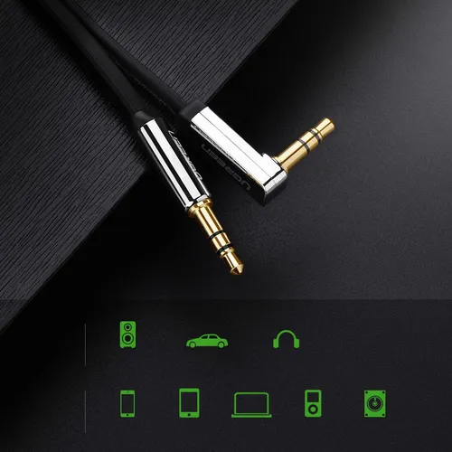 Cáp âm thanh 3.5mm dài 5m góc 90 Ugreen 10729