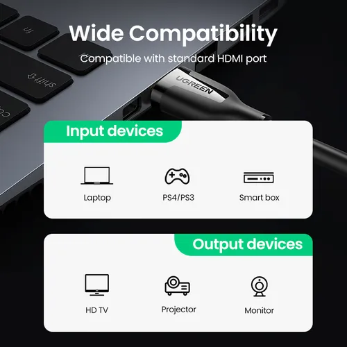 Cáp HDMI 2.0 dài 3m chuẩn 4K@60MHz Ugreen 35715 ED030