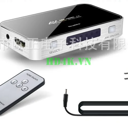 Bộ chia HDMI 4 ra 1 chuẩn 2.0 hỗ trợ 4K KTECH
