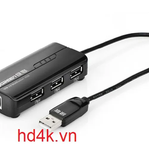Bộ chia USB 2.0 Ugreen 20264 có cổng Ethernet 10/100Mbps