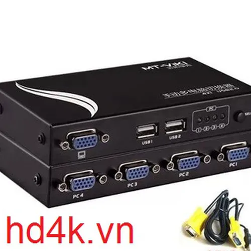 Bộ chia VGA 4 ra 1 có KVM MT-VIKI MT-401UK-L
