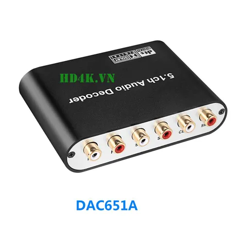 Bộ Giải mã âm thanh  Optical Coaxial to Audio 5.1 KTECH DAC651A