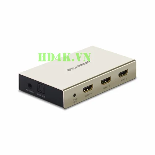 Bộ gộp HDMI 3 Vào 1 Ra + Optical và Audio Ugreen 40369