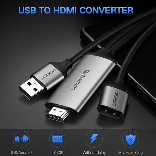 Cáp chuyển từ điện thoại ra Tivi HDMI dài 1.5m Ugreen 50291