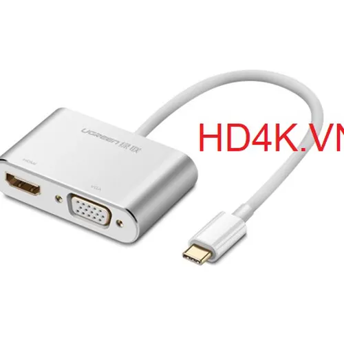 Cáp chuyển Type-C to HDMI và VGA Ugreen 50317