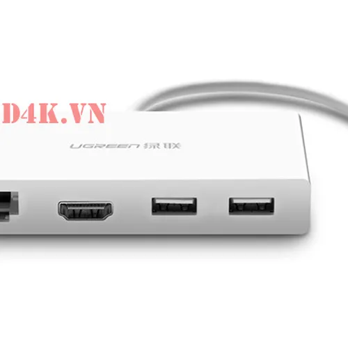 Cáp chuyển USB Type-C sang HDMI, Lan, Hub USB 3.0 Ugreen 40377