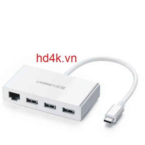 Cáp chuyển USB Type-C to HUB USB 3.1, LAN Ugreen 40382