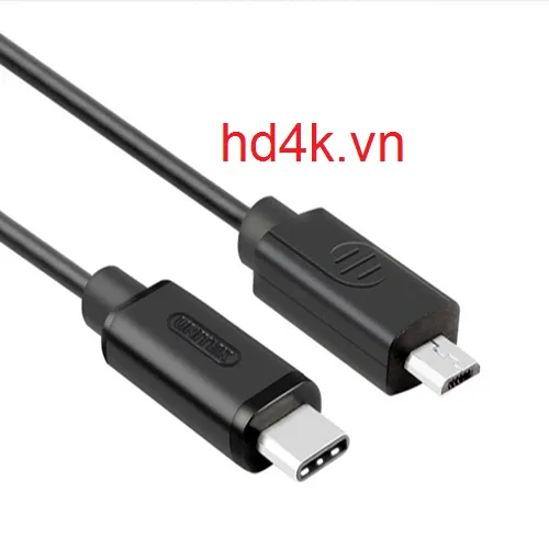 Cáp chuyển USB Type-C to micro USB dài 1M Unitek YC473BK