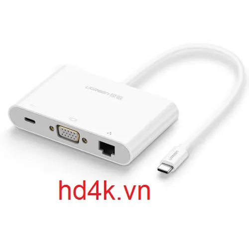 Cáp chuyển USB Type to VGA, LAN, USB 3.0, USB 2.0 Ugreen 30439