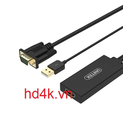 Cáp chuyển VGA + USB sang HDMI Unitek Y-8711