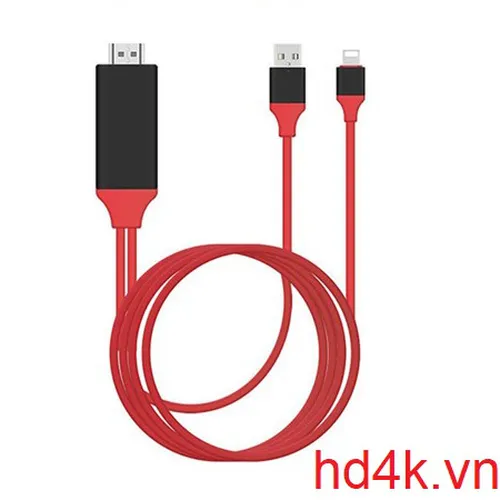 Cáp kết nối HDMI lên Tivi cho iphone 5,6,7,8, ipad 4,5,Mini dài 2m