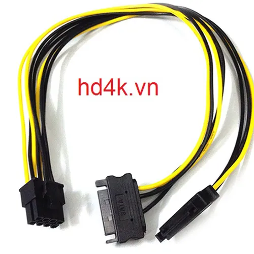 Cáp nguồn Sata sang 8 pin cho card đồ họa