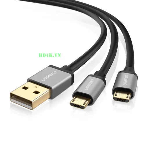 Cáp sạc chia 2 đầu micro USB dài 1m  Ugreen 40348