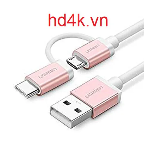 Cáp Sạc Điện Thoại 2 Trong 1 Micro USB và Type C Ugreen 30541