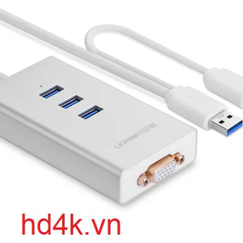 Cáp USB 3.0 to VGA,  Hub USB 3.0 Ugreen 40256