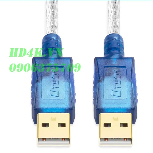 Cáp USB to USB 2.0 dài 10m 2 dầu dương DTECH DT-5026C