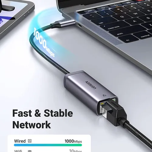Cáp chuyển USB Type C sang LAN 1Gbps Ugreen 40322