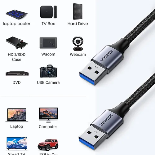 Cáp USB 3.0 dài 1m vỏ nhôm Ugreen 80790
