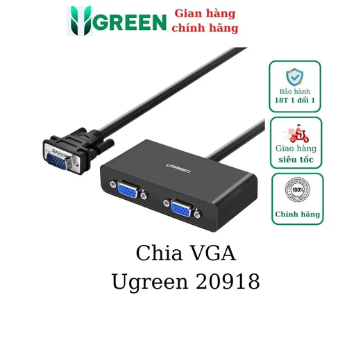 Bộ chia VGA 1 ra 2 Ugreen 20918