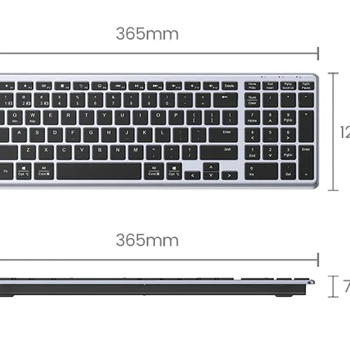 Wireless Ultra Slim Wireless & Bluetooth Keyboard Ugreen 15258