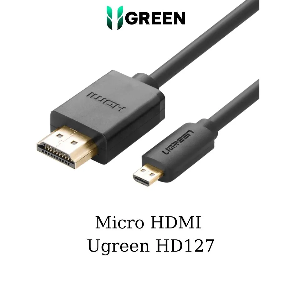 UGREEN Micro HDMI Male To HDMI Male Cable 1.5m (Black) (HD127/30102)