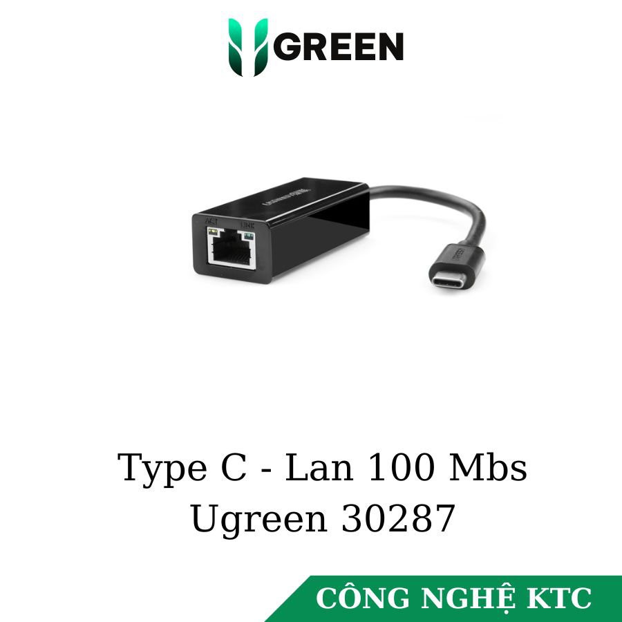 Cáp chuyển USB Type C to Lan 10/100Mb Ugreen 30287