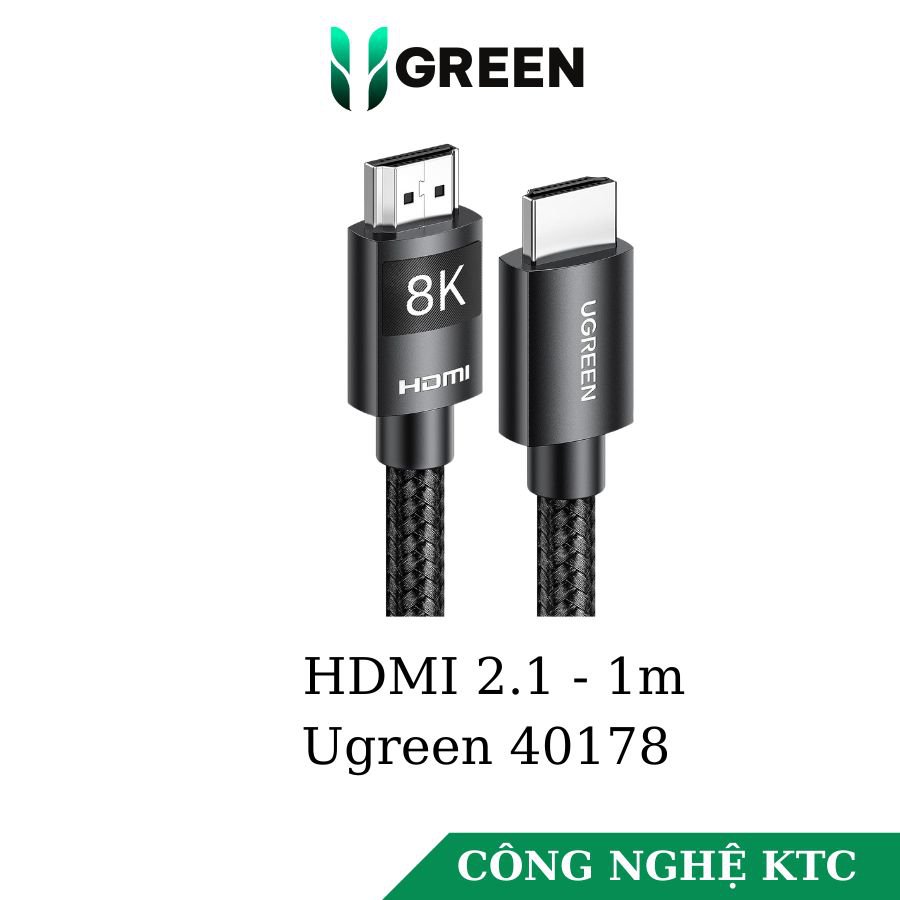 Cáp HDMI 2.1 dài 1m chuẩn 8K@60MHz Ugreen 40178