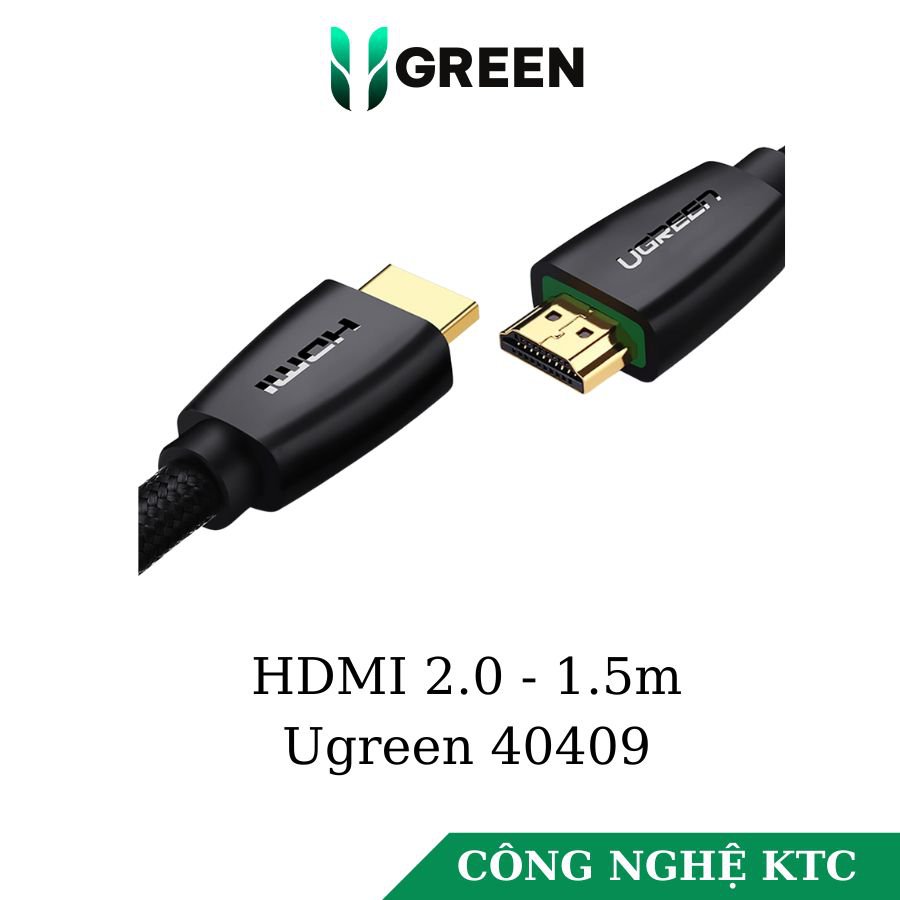 Cáp HDMI 2.0 1.5m hỗ trợ full HD 4Kx2K Ugreen 40409