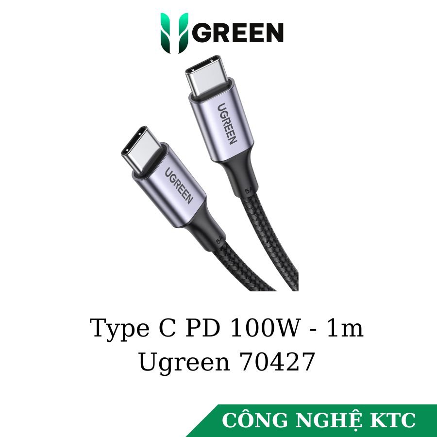 Cáp USB Type C dài 1m PD 100W Ugreen 70427