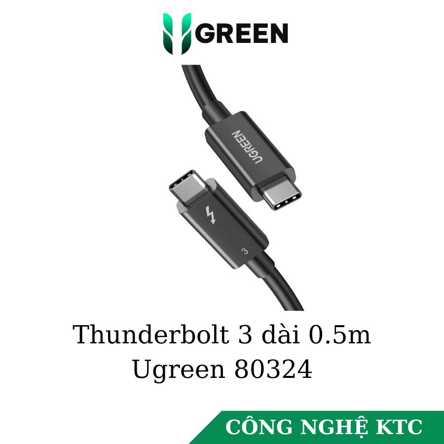 Cáp Thunderbolt 3 dài 0.5m Ugreen 80324