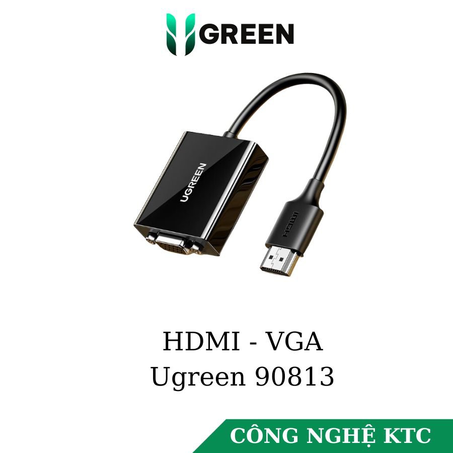 Cáp chuyển HDMI to VGA hỗ trợ nguồn Ugreen 90813