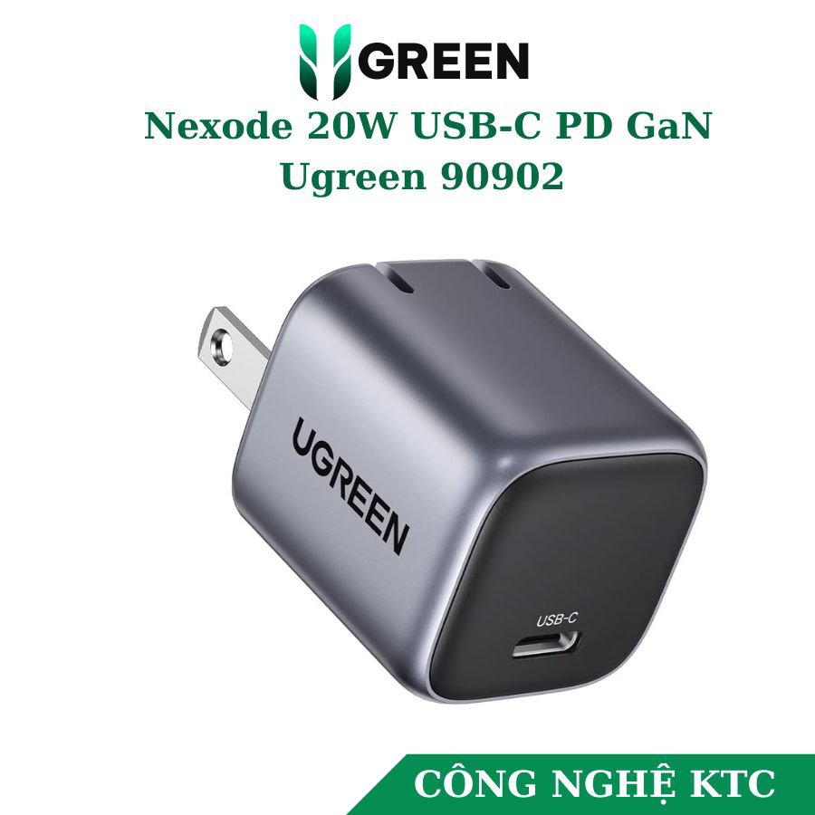 Củ sạc Nexode 20W USB-C PD GaN Fast Charger Ugreen 90902