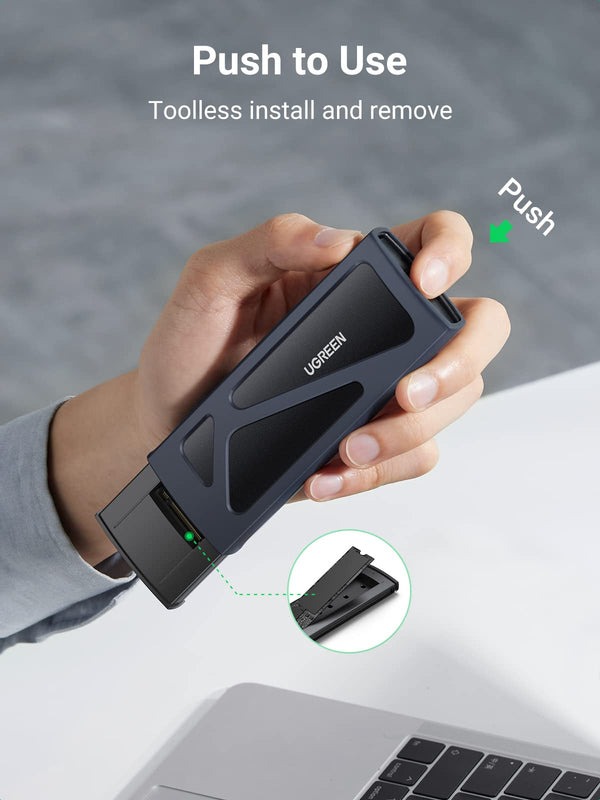 Thiết bị đựng ổ cứng cỡ M.2 NVMe cổng usb Ugreen 15512 CM578 Thiết bị đựng ổ cứng cỡ M.2 NVMe cổng usb Ugreen 15512 CM578