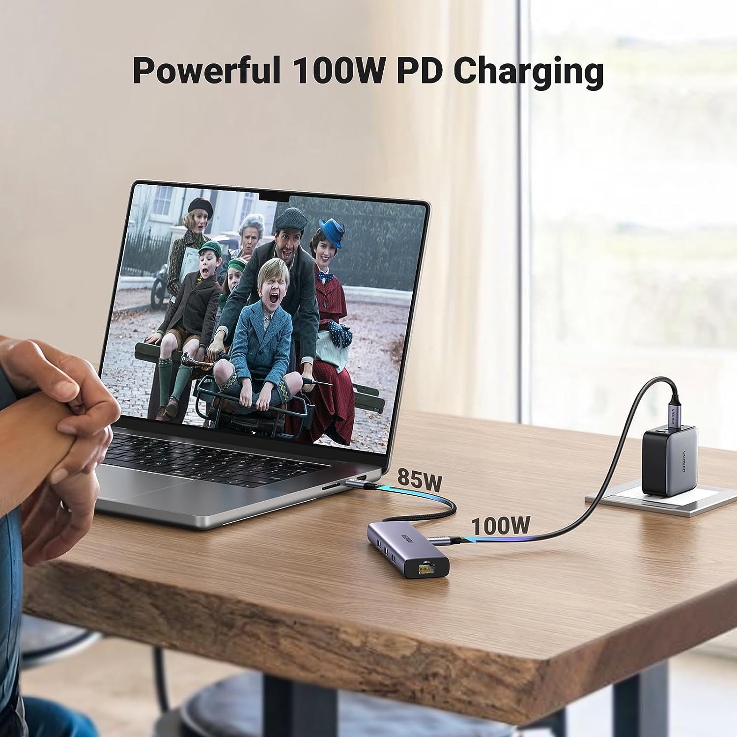 Bộ chuyển Type C sang HDMI 4K@30Hz + USB 3.0 + Lan 1Gbps + Sạc PD 100W Ugreen 15598 Bộ chuyển Type C sang HDMI 4K@30Hz + USB 3.0 + Lan 1Gbps + Sạc PD 100W Ugreen 15598
