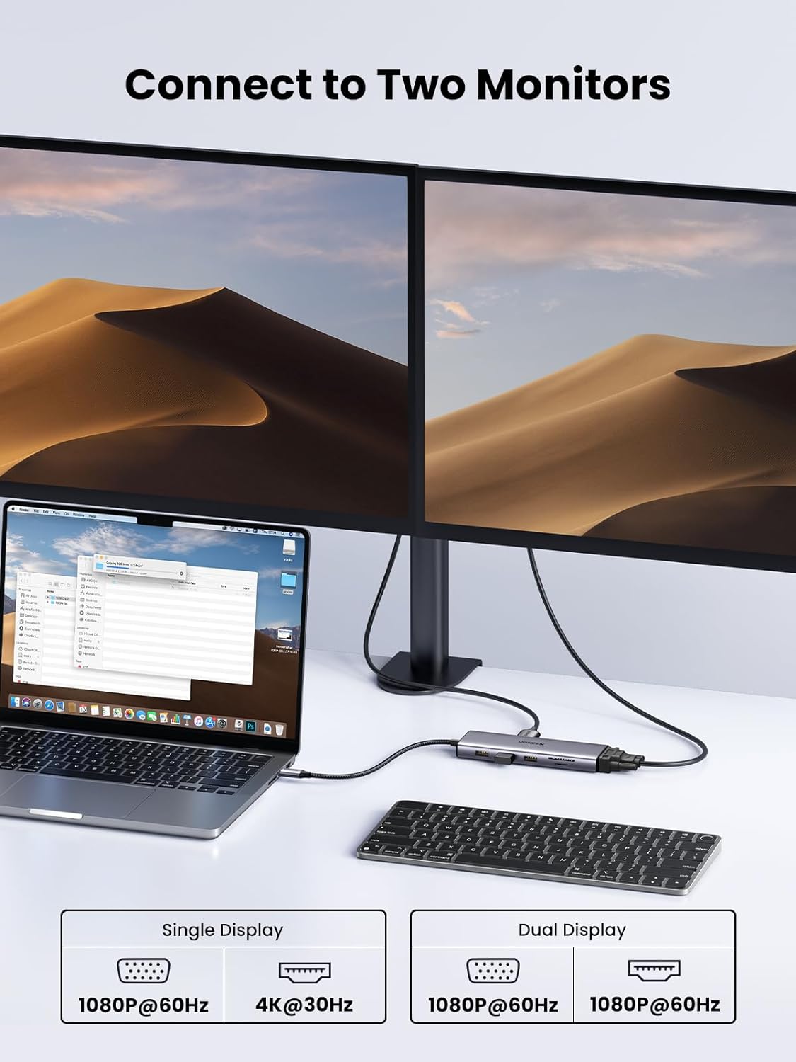 Bộ chuyển Type C to HDMI + VGA+ USB 3.0 + LAN 1Gbps + Card Reader + 3.5mm Ugreen 15601 CM498 Bộ chuyển Type C to HDMI + VGA+ USB 3.0 + LAN 1Gbps + Card Reader + 3.5mm Ugreen 15601 CM498