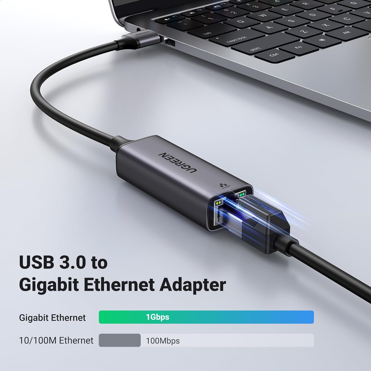 Cáp chuyển USB 3.0 to Lan 1000 Mbps Ugreen 15736 CM209 Cáp chuyển USB 3.0 to Lan 1000 Mbps Ugreen 15736 CM209