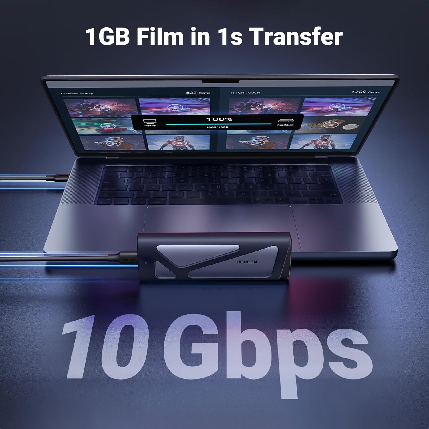 Thiết bị đựng ổ cứng cỡ M.2 chuẩn M2 SATA/NVMe Ugreen 15813 CM767 Thiết bị đựng ổ cứng cỡ M.2 chuẩn M2 SATA/NVMe Ugreen 15813 CM767