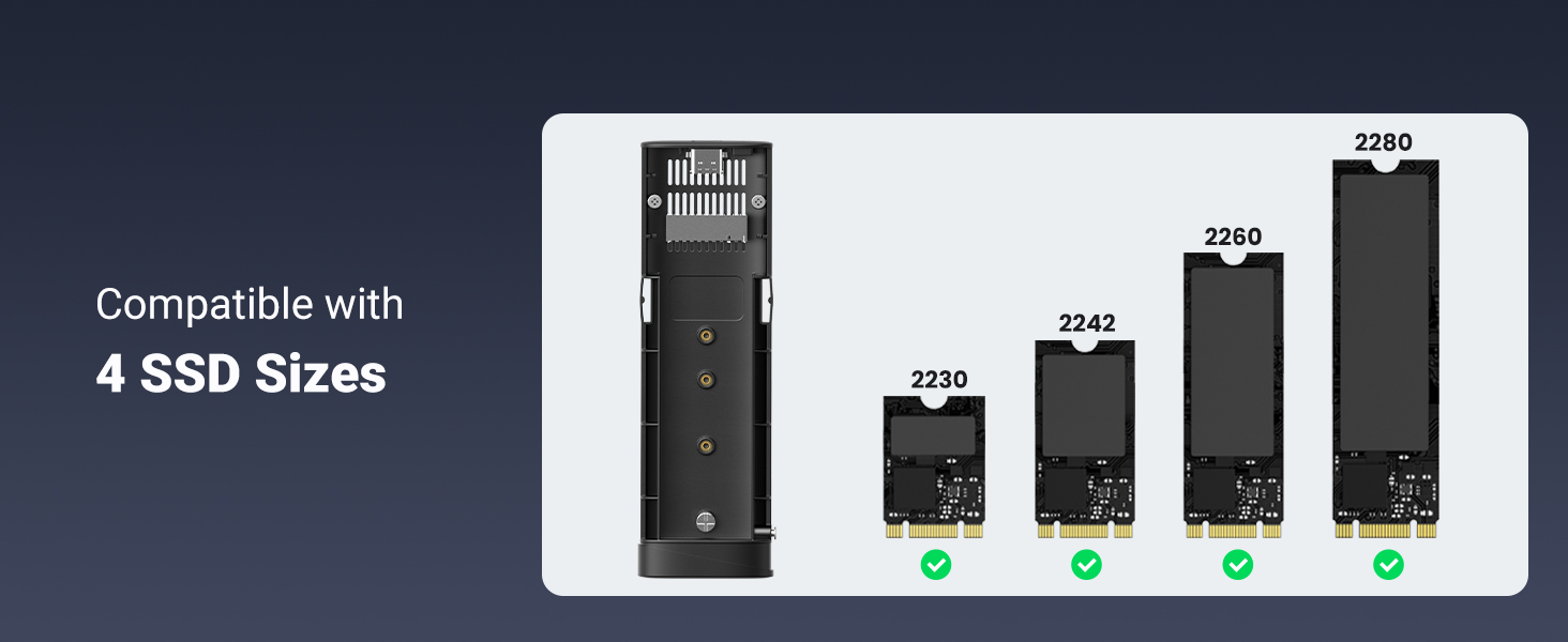 Thiết bị đựng ổ cứng cỡ M.2 chuẩn M2 SATA/NVMe Ugreen 15813 CM767 Thiết bị đựng ổ cứng cỡ M.2 chuẩn M2 SATA/NVMe Ugreen 15813 CM767