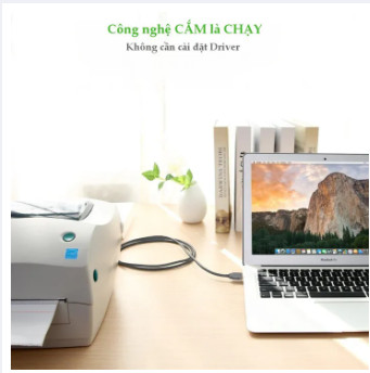 Cáp chuyển USB to DB25 Parallel dài 2m Ugreen 20224 Cáp chuyển USB to DB25 Parallel dài 2m Ugreen 20224
