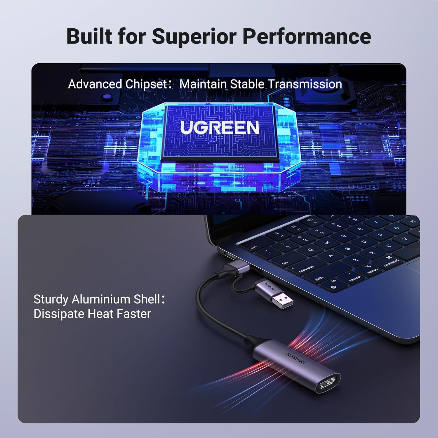 Thiết bị ghi hình HDMI to Type C / USB 2.0 Full HD 1080p@60Hz Ugreen 25854 CM716 Thiết bị ghi hình HDMI to Type C / USB 2.0 Full HD 1080p@60Hz Ugreen 25854 CM716