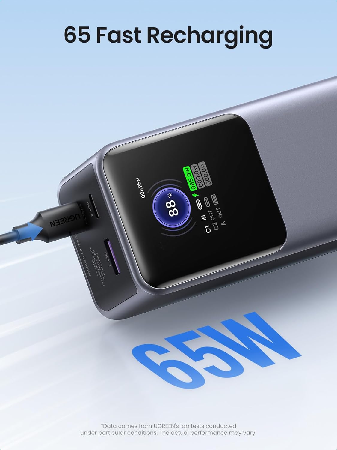 Pin sạc dự phòng dùng cho điện thoại 20000mAh Li-ion Ugreen 35524B PB721 Pin sạc dự phòng dùng cho điện thoại 20000mAh Li-ion Ugreen 35524B PB721