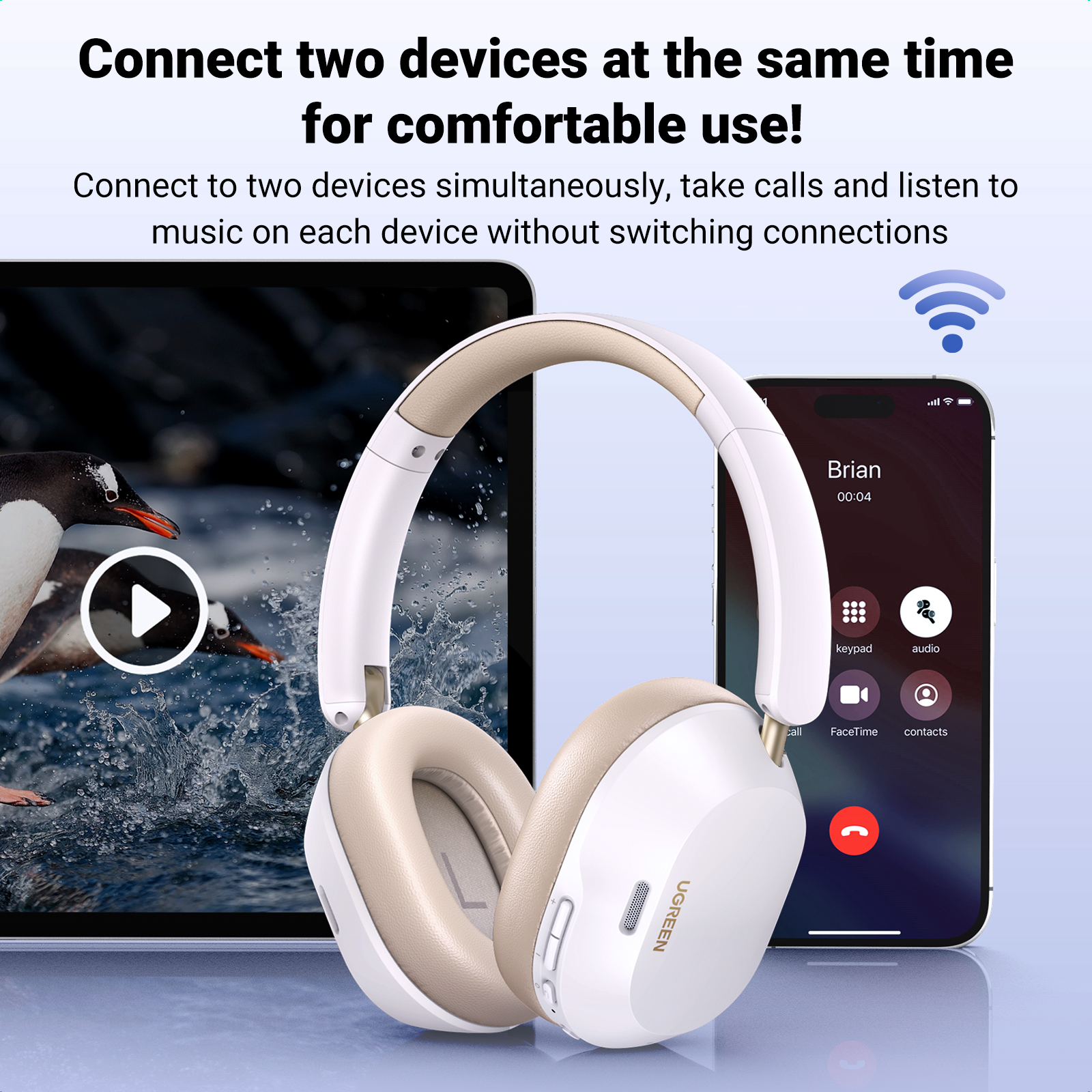 Tai nghe Bluetooth 5.0 không dây Max5  HiRes Bluetooth 10mW  Ugreen 35758