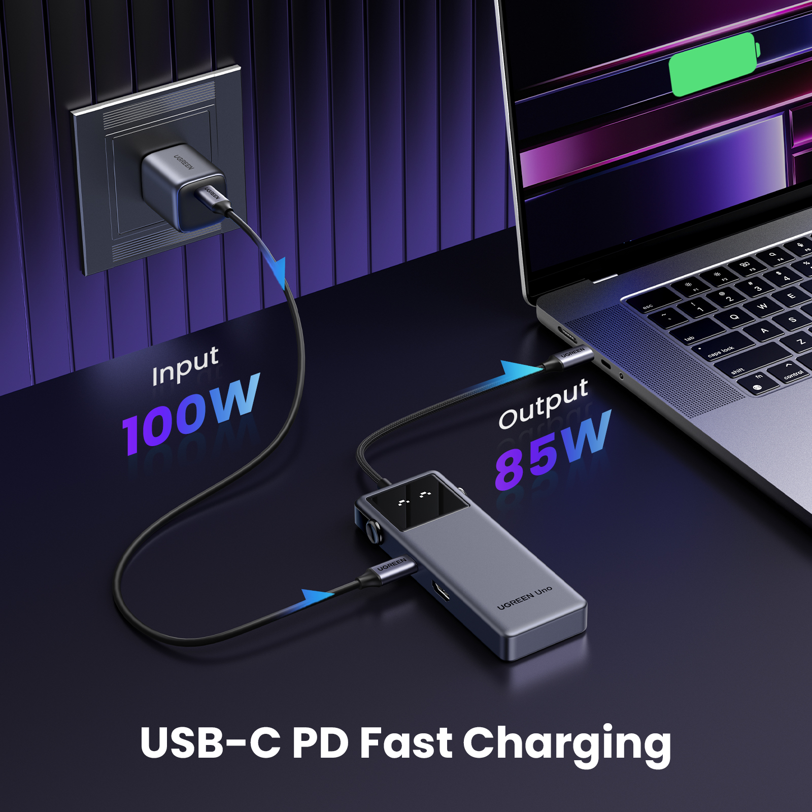 Bộ chuyển đổi USB-C sang USB-C PD+2*USB 3.2+2*USB-C 3.2+HDMI Groovy Robot Uno Ugreen 35998 CD361 Bộ chuyển đổi USB-C sang USB-C PD+2*USB 3.2+2*USB-C 3.2+HDMI Groovy Robot Uno Ugreen 35998 CD361